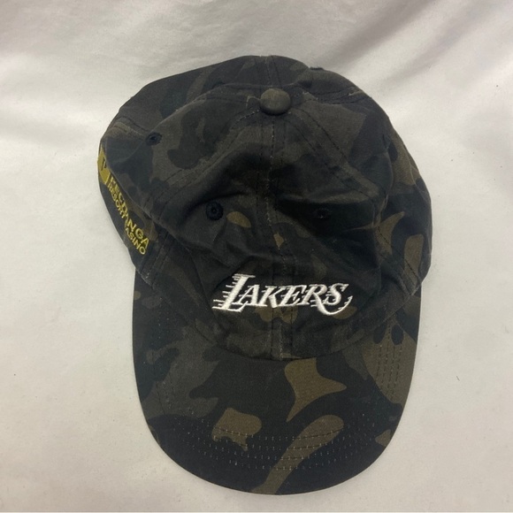Los Angeles Lakers NBA Promo Army Fatigue Dad Strapback Hat - Picture 10 of 10